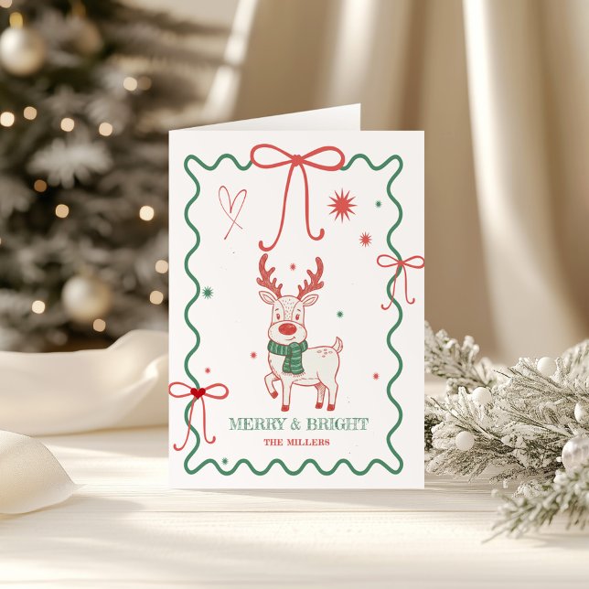 Cute Reindeer Handdrawn Frame Card (Creator Uploaded)