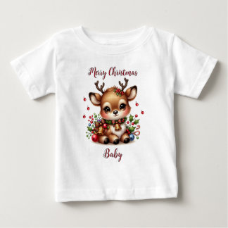 Cute Reindeer Holiday Shirt -Personalised Toddler