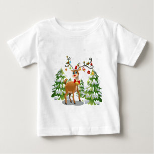 Cute Reindeer in the Snow Baby T-Shirt