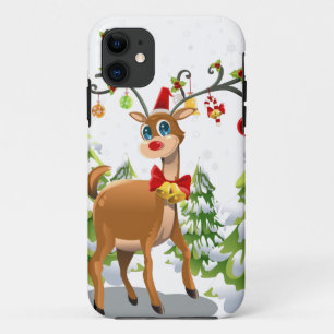 Cute Reindeer in the Snow Case-Mate iPhone Case