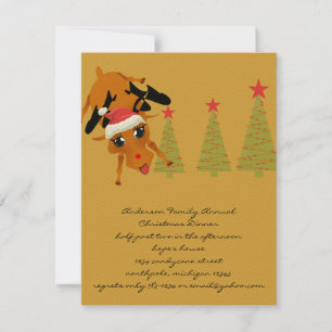 Cute Reindeer Invitation