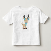 Cute Reindeer, Little Reindeer, Blue Scarf