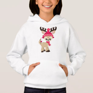 Cute Reindeer, Little Reindeer, Red Hat, Scarf