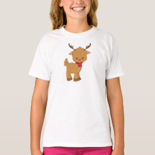 Cute Reindeer, Little Reindeer, Scarf, Antlers T-Shirt