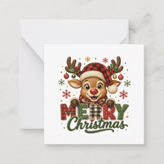 Cute Reindeer Merry Christmas Card
