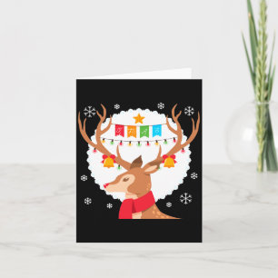 Cute Reindeer Merry Xmas Merry Christmas Happy New Card