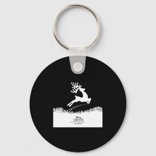 Cute Reindeer Merry Xmas Merry Christmas Happy New Key Ring