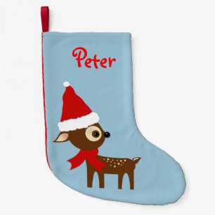 Cute Reindeer Name Personalised Christmas Stocking