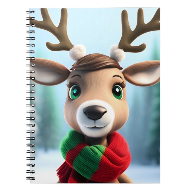 Cute Reindeer Notebook (Front)