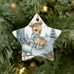 Cute Reindeer Ornament – Starry Christmas Decor