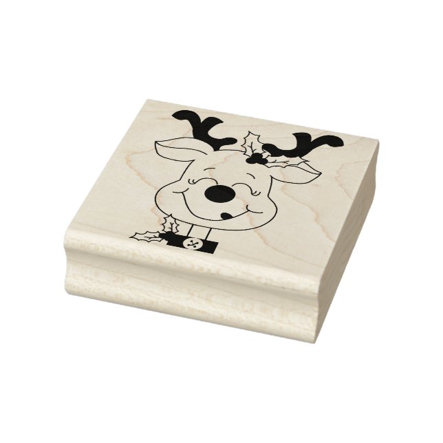 Cute Reindeer Rubber Stamp (Stamp)
