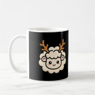 Cute Reindeer Sheep Christmas Coffee Mug