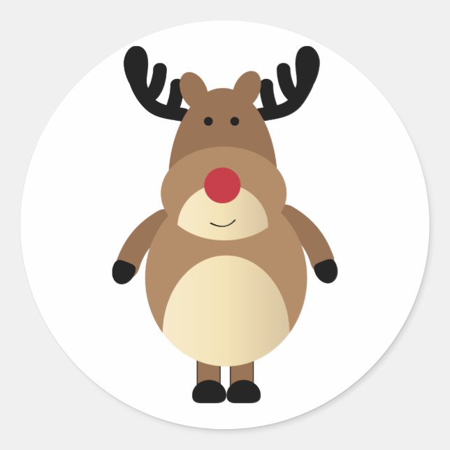 Cute Reindeer Sticker (Front)