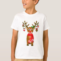 Cute Reindeer With Christmas Ornaments