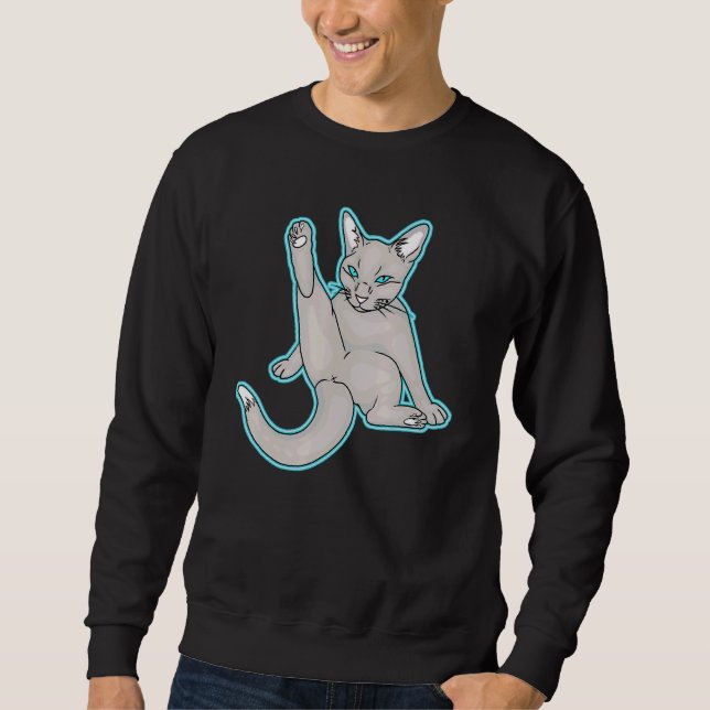 Cute Relaxed Cat Sweatshirt (Front)
