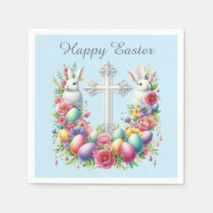 Cute Religious Easter Cross Holiday dinner party Napkin