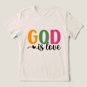 Cute Religious God love word art  Tri-Blend Shirt