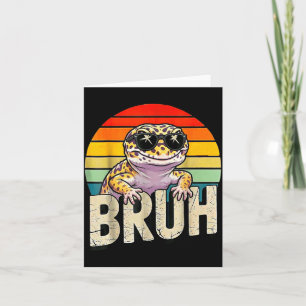 Cute Reptile Kids Boys Girls Bruh Leopard Gecko Lo Card