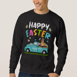 Cute Rescues With Bunny Ears Egg Hunting Truck Eas Sweatshirt
