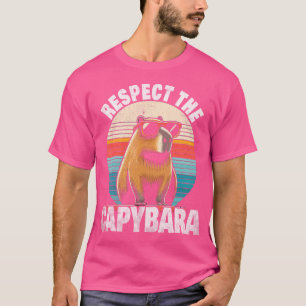 Cute Respect The Capybaras Lovers Funny Capybara T-Shirt