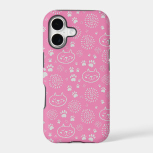 Cute retro 70s cats pattern  