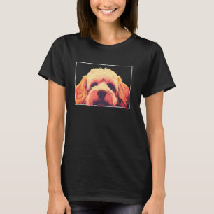 Cute Retro Aesthetic Pet Dog Breeds Maltipoo Dog D T-Shirt