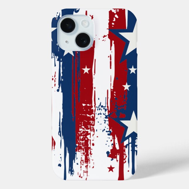 Cute Retro Aesthetic Phone Case | american pride (Back)