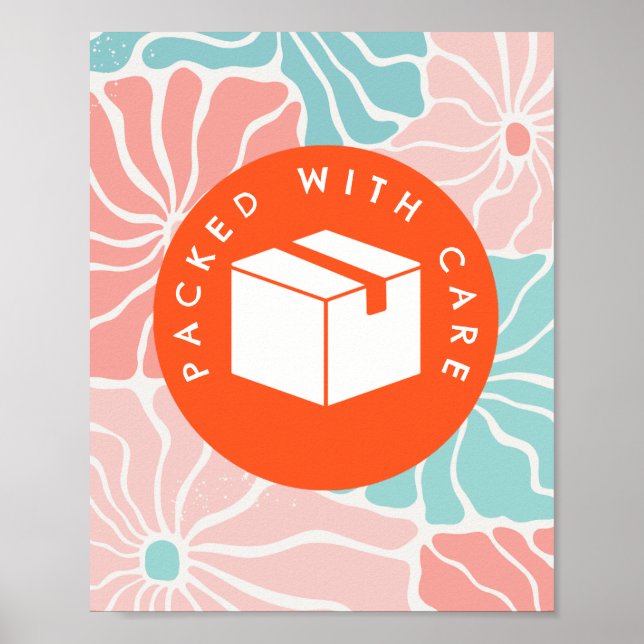 Cute Retro	Aesthetic Wall Art Poster | packed with (Front)
