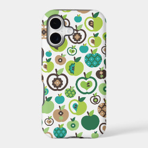 Cute retro apple flower pattern design