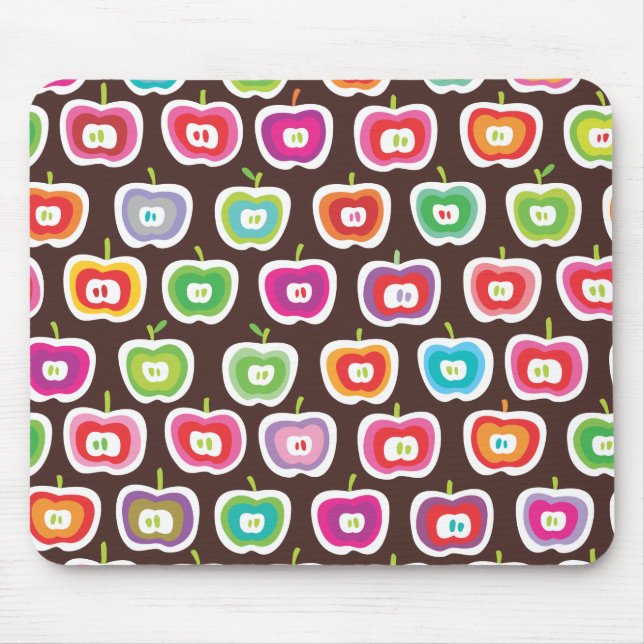 Cute retro apple fruit pattern moue pad mouse pad (Front)