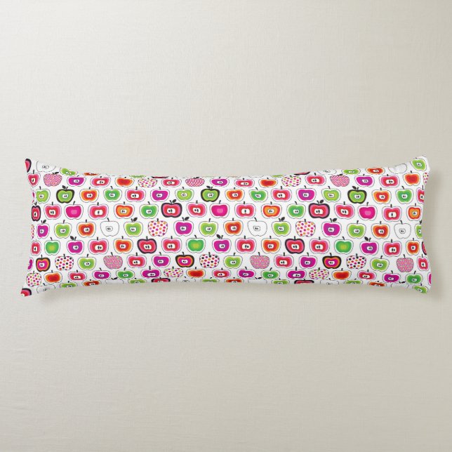 Cute retro apple pattern body cushion (Front)