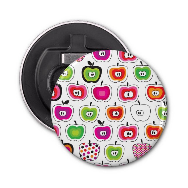 Cute retro apple pattern bottle opener (Front)
