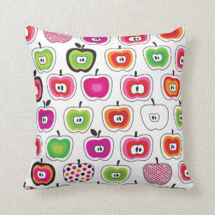 Cute retro apple pattern cushion