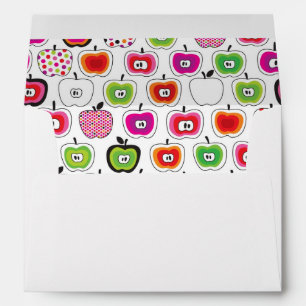 Cute retro apple pattern envelope