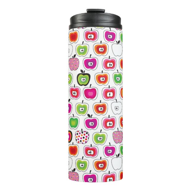 Cute retro apple pattern thermal tumbler (Front)