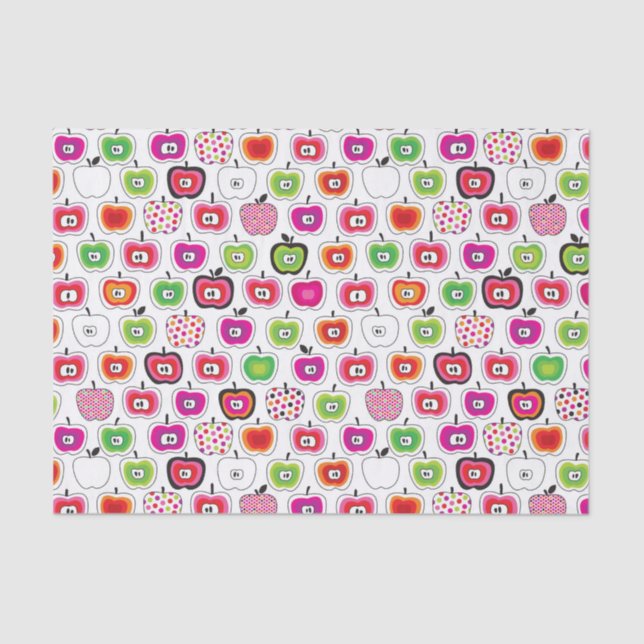 Cute retro apple pattern tissue paper (Front)