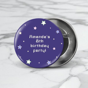 Cute Retro Arcade Game Kids Birthday  3 Cm Round Badge
