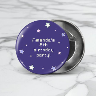 Cute Retro Arcade Game Kids Birthday 3 Cm Round Badge
