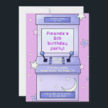 Cute Retro Arcade Game Kids Birthday Invitation<br><div class="desc">Cute retro birthday invitation featuring pastel arcade video game illustrations paired with fun,  stylish typography on different colour backgrounds. You can find more matching items from this collection in my store.</div>
