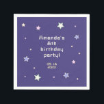 Cute Retro Arcade Game Kids Birthday Paper Napkin<br><div class="desc">Cute retro birthday invitation featuring pastel arcade video game illustrations paired with fun,  stylish typography on different colour backgrounds. You can find more matching items from this collection in my store.</div>