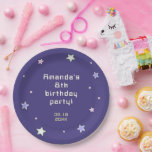 Cute Retro Arcade Game Kids Birthday  Paper Plate<br><div class="desc">Cute retro birthday invitation featuring pastel arcade video game illustrations paired with fun,  stylish typography on different colour backgrounds. You can find more matching items from this collection in my store.</div>