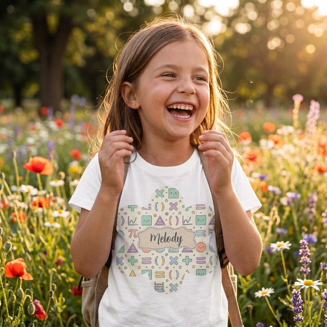 Cute Retro Back to School Mathematics Pattern  T-Shirt (Creator Uploaded)