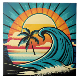 Cute retro beach house  tile