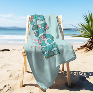 Cute Retro Beach Life Beach Towel