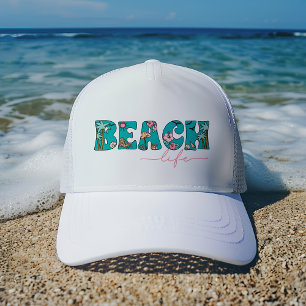 Cute Retro Beach Life Trucker Hat