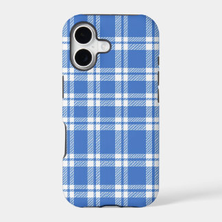 Cute Retro Blue Gingham Plaid Pattern