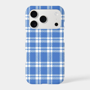 Cute Retro Blue Gingham Plaid Pattern