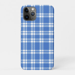 Cute Retro Blue Gingham Plaid Pattern Case-Mate iPhone Case