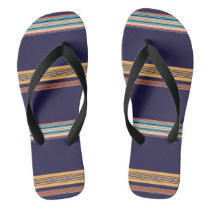 Cute retro blue stripes jandals