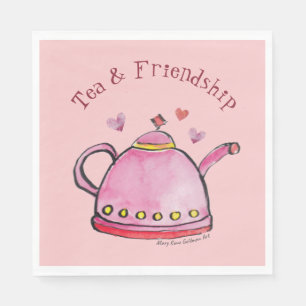 Cute Retro Boho Valentine's Day Ladies Tea Party Napkin